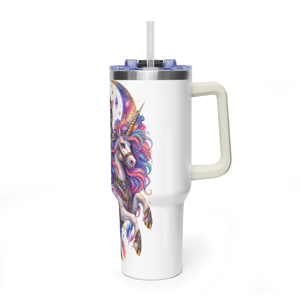 40oz Magical Unicorn Cat Tumbler – Colorful Fantasy Vacuum Insulated Cup