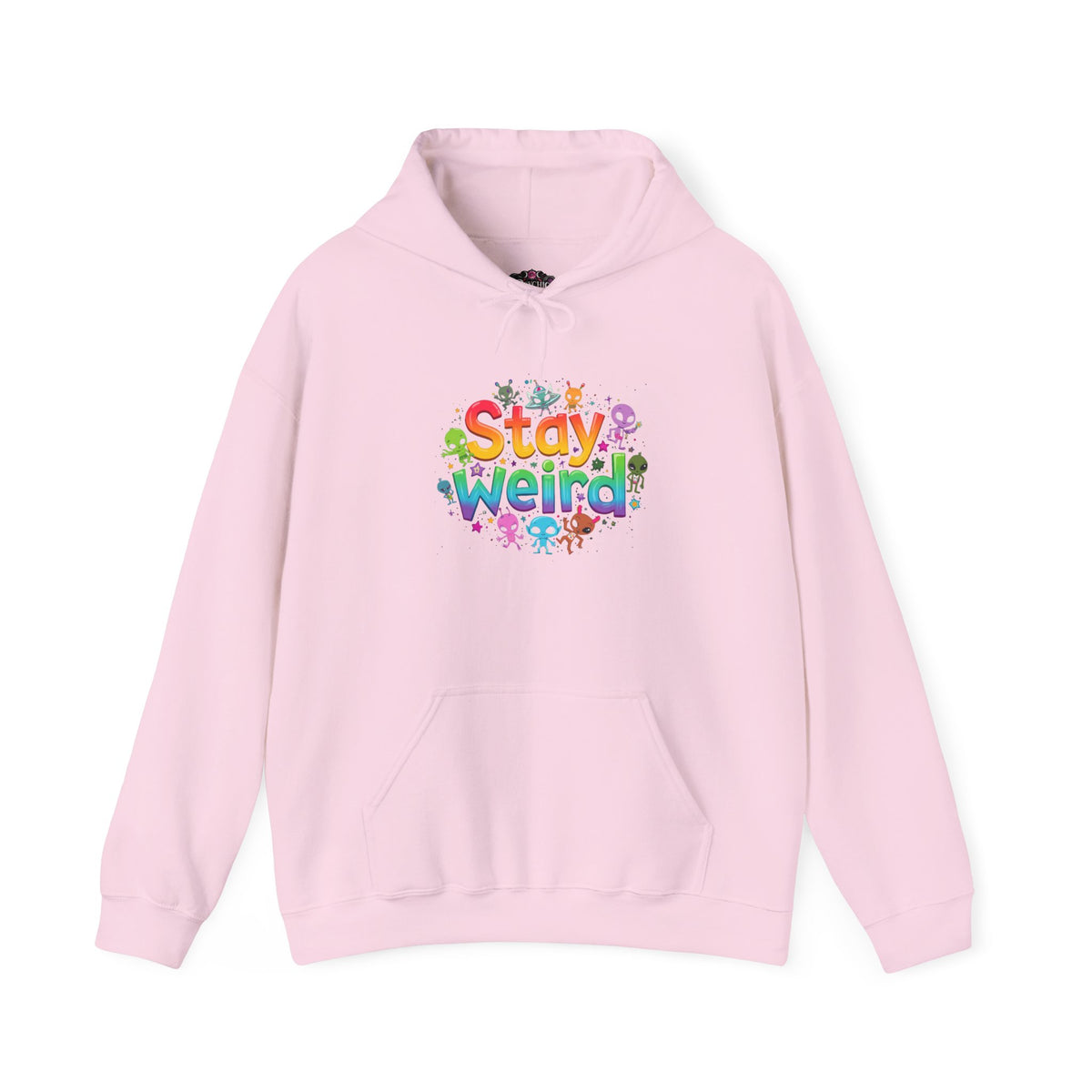 Stay Weird Hoodie — Colorful Rainbow Graphic Pullover