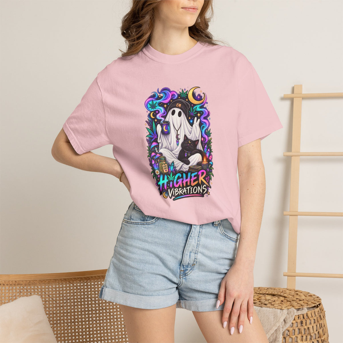 Higher Vibrations Ghost Graphic T-Shirt