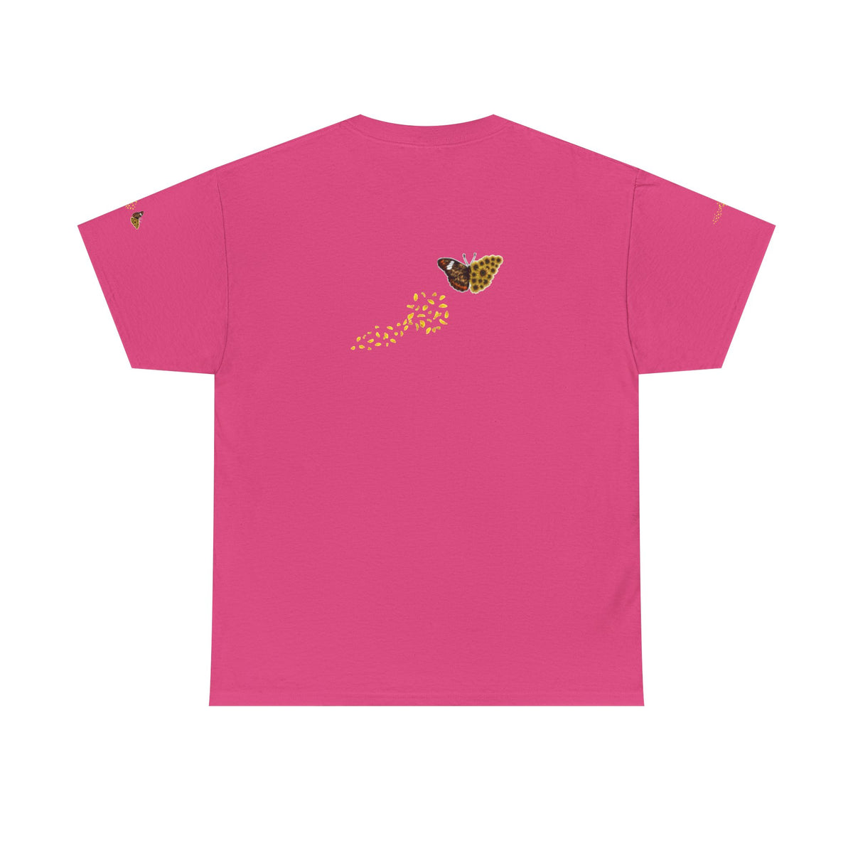 Sunflower Kitten Tee | Butterfly Accent, Floral Cat Shirt