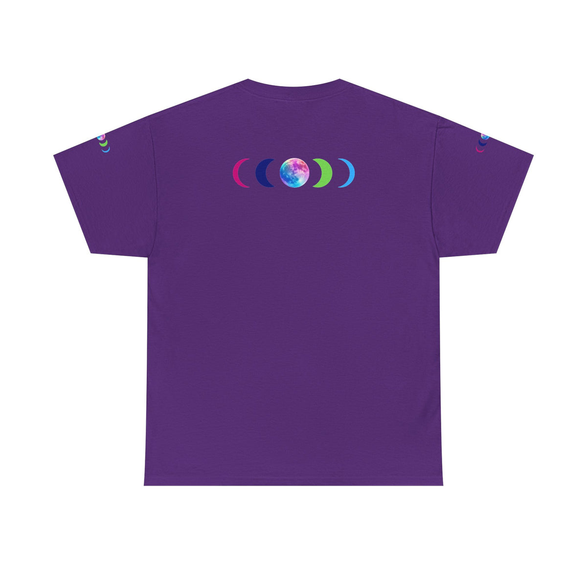 Wolf Moon T‑Shirt — Rainbow Celestial Wolf Graphic Tee