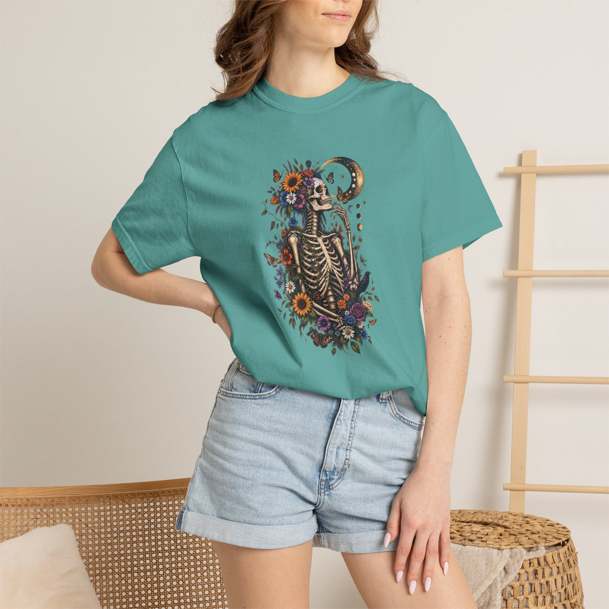 Floral Skeleton T-Shirt — Gothic Floral