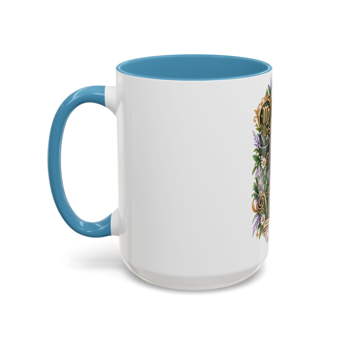 Virgo Russian Blue Cat Accent Coffee Mug — Zodiac Astrology Horoscope Gift (11/15 oz)