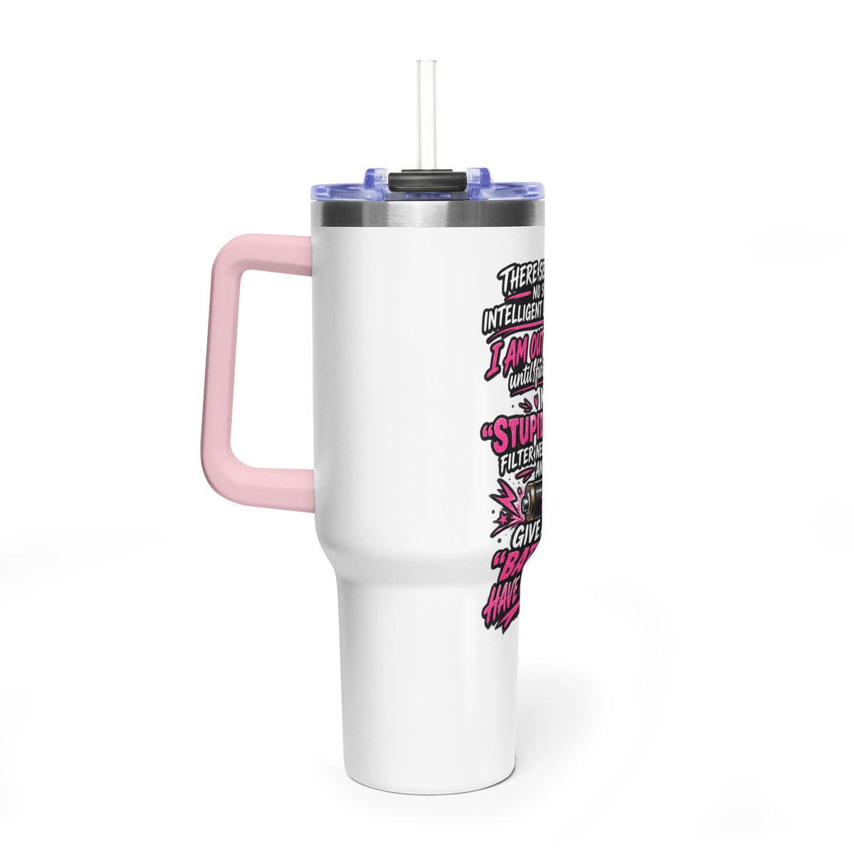 40oz Thermal Tumbler – Funny "Out of Order" Battery Joke Travel Mug