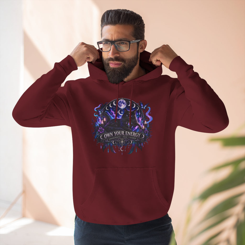 Mystical Black Cat Fleece Hoodie