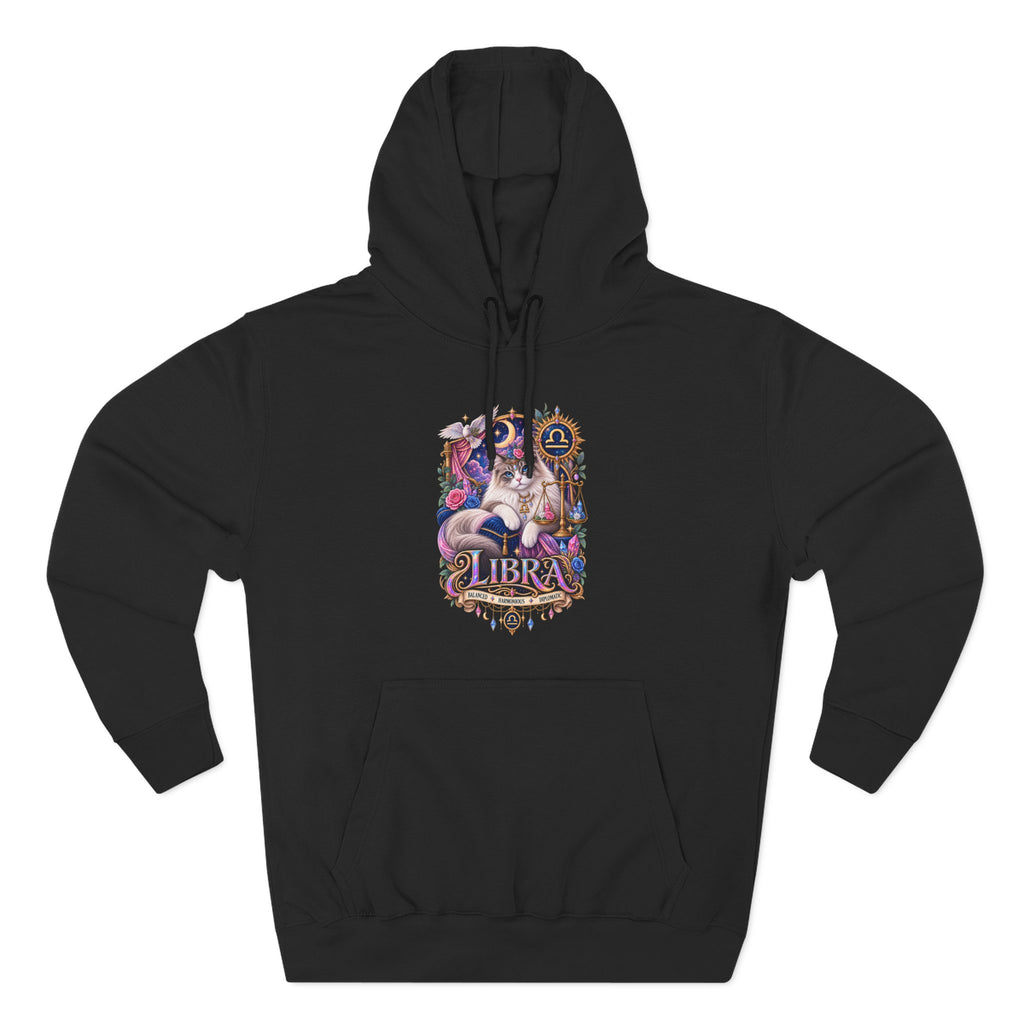 Libra Zodiac Hoodie — Persian Artistic Astrological Sign Sweatshirt