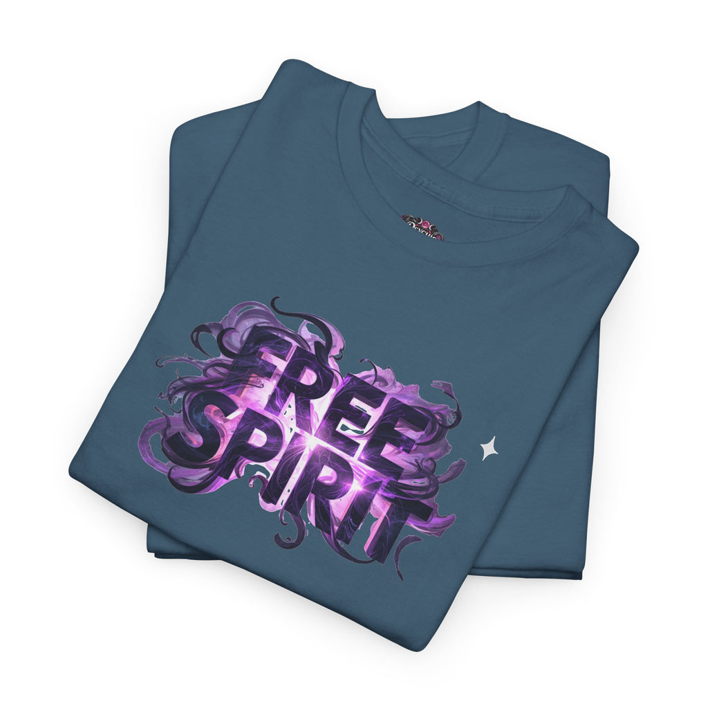 Free Spirit Tee — Purple Galaxy Wings Graphic T-Shirt