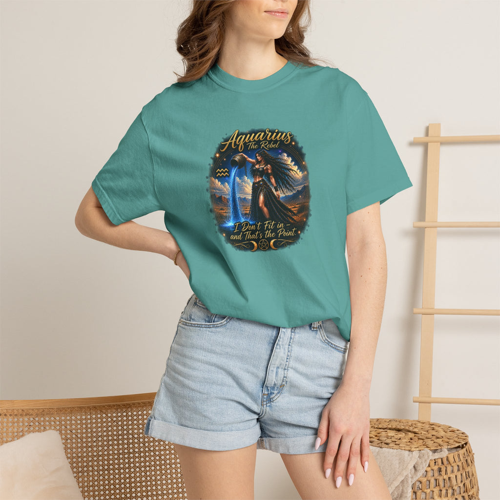 Aquarius "The Rebel" Zodiac T-Shirt – Water Bearer Astrology Tee Zodiac Sign