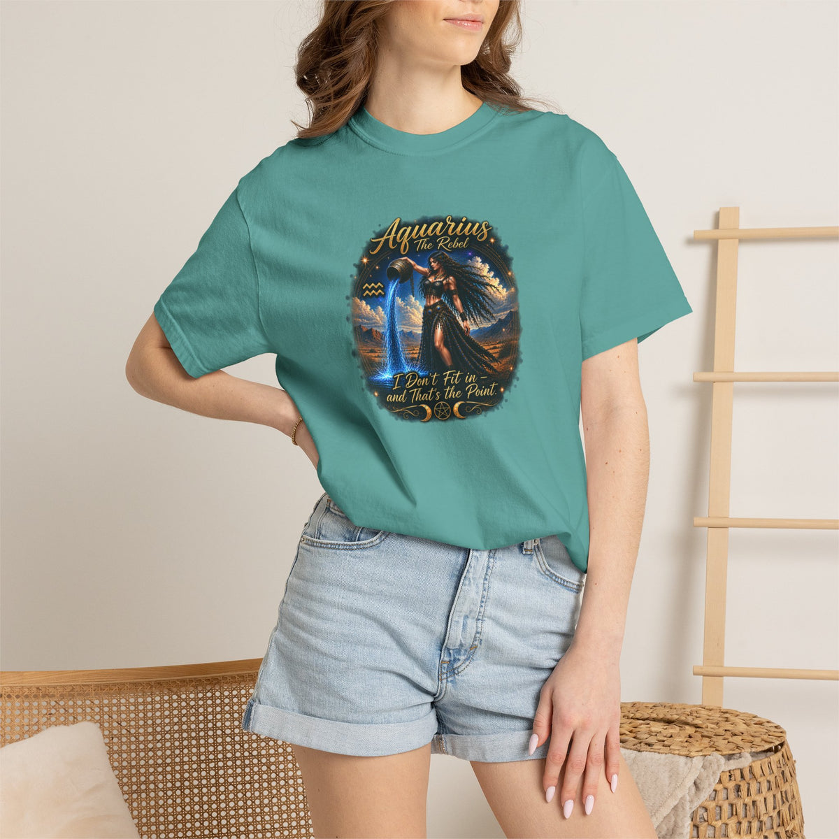 Aquarius "The Rebel" Zodiac T-Shirt – Water Bearer Astrology Tee Zodiac Sign