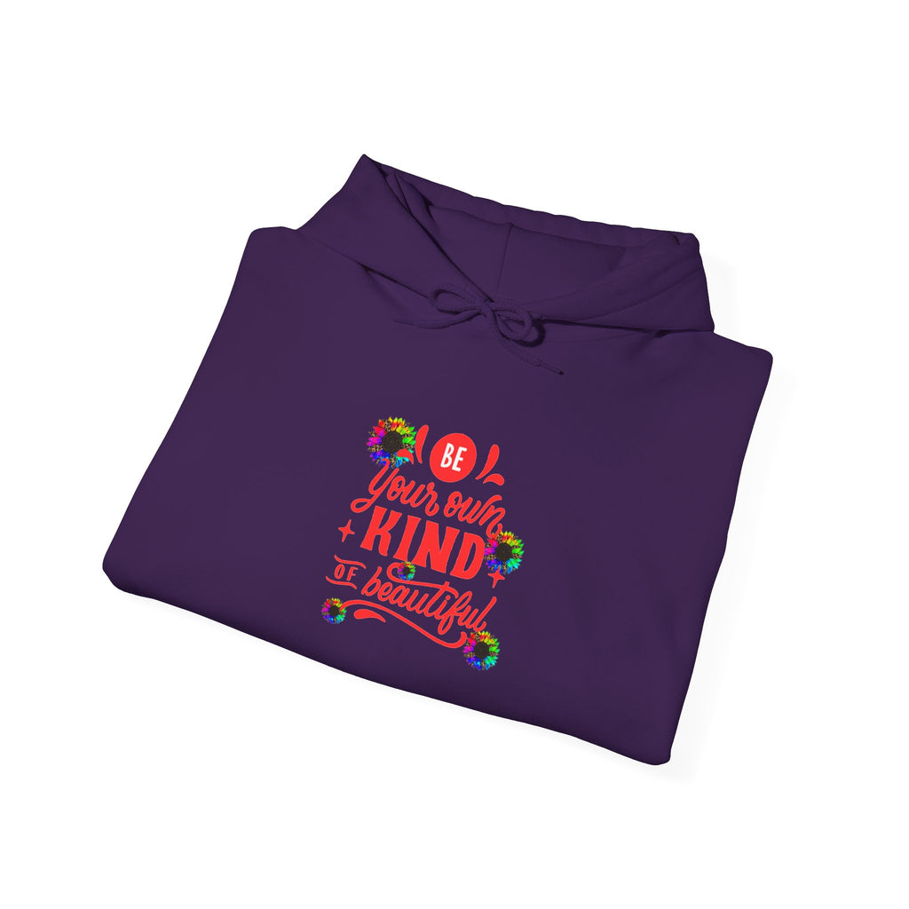 Inspirational Floral Hoodie – "Your Smile is Kind & Beautiful" Rainbow Sunflower Cozy Pullover