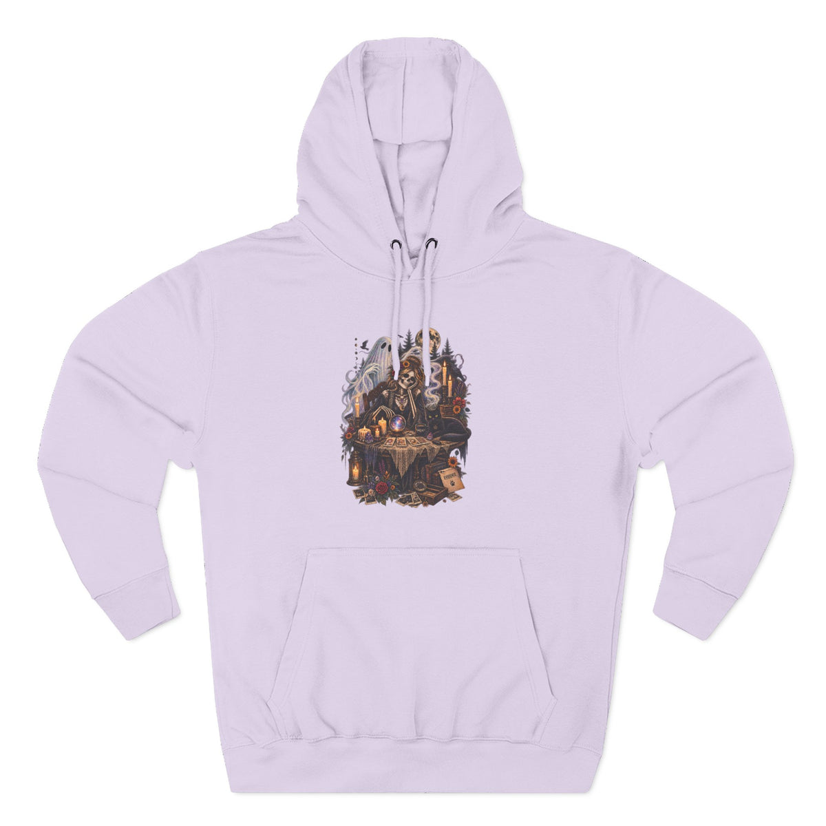 Skeleton, Cat and Ghost Tarot Seance- Paranormal Tees