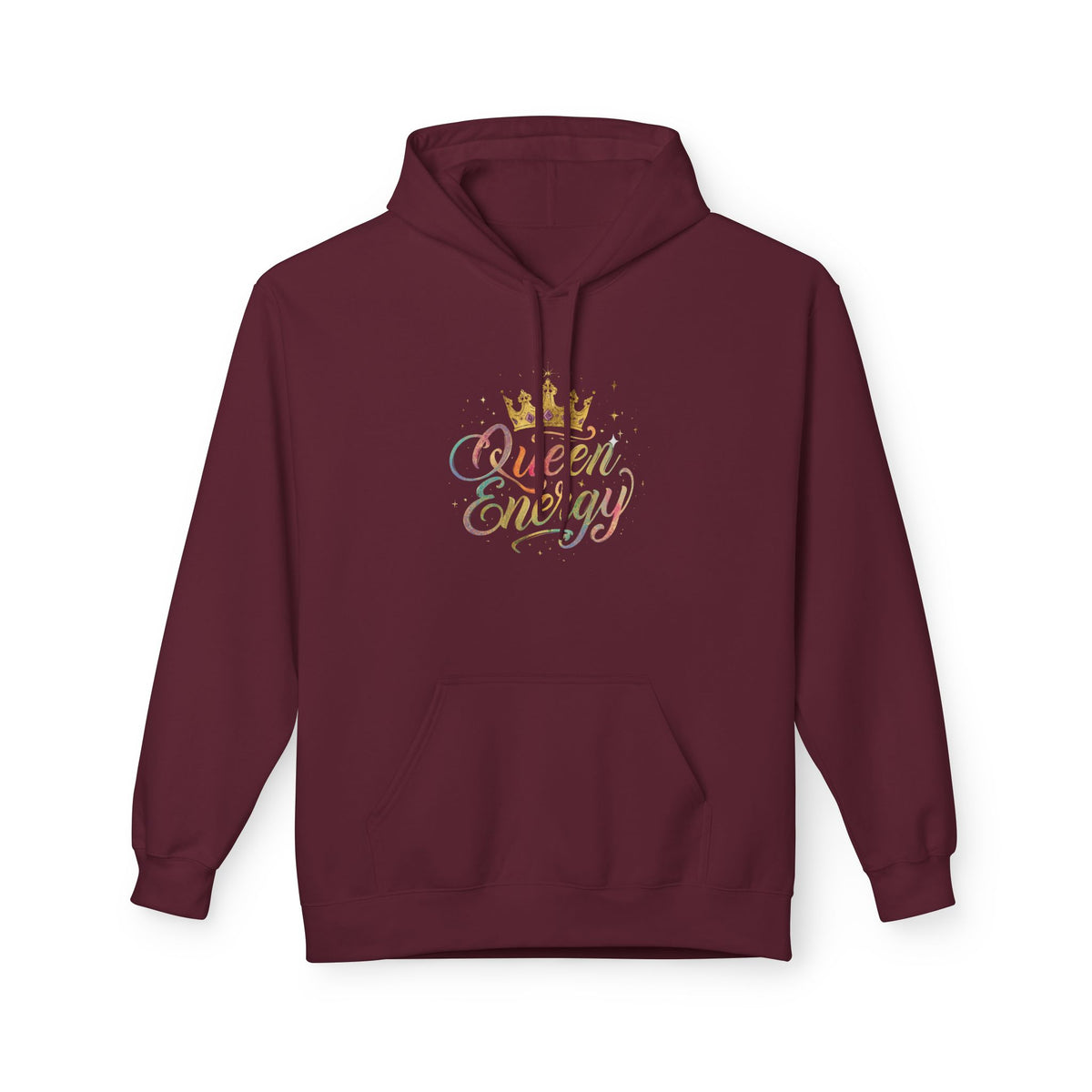 Queen Energy Hoodie – Pastel Script Crown Sweatshirt Classic