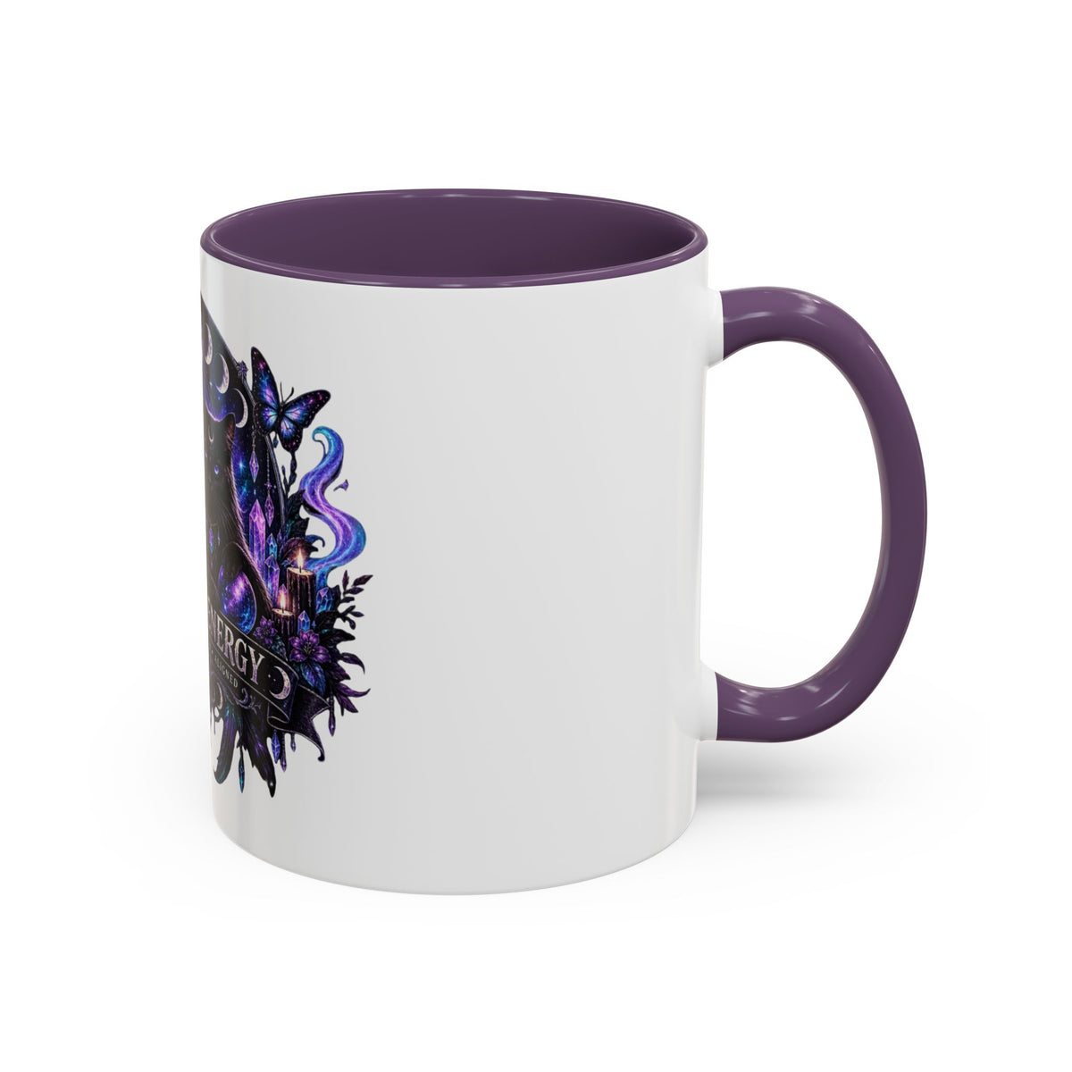 Own Your Energy Black Cat Coffee Mug – Spiritual Moon Phase Tea Cup