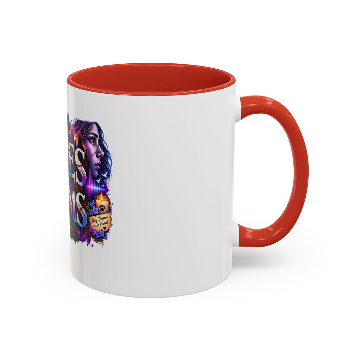 Voices for Victims Accent Coffee Mug – Advocacy & Support Ceramic Mug (11/15oz)