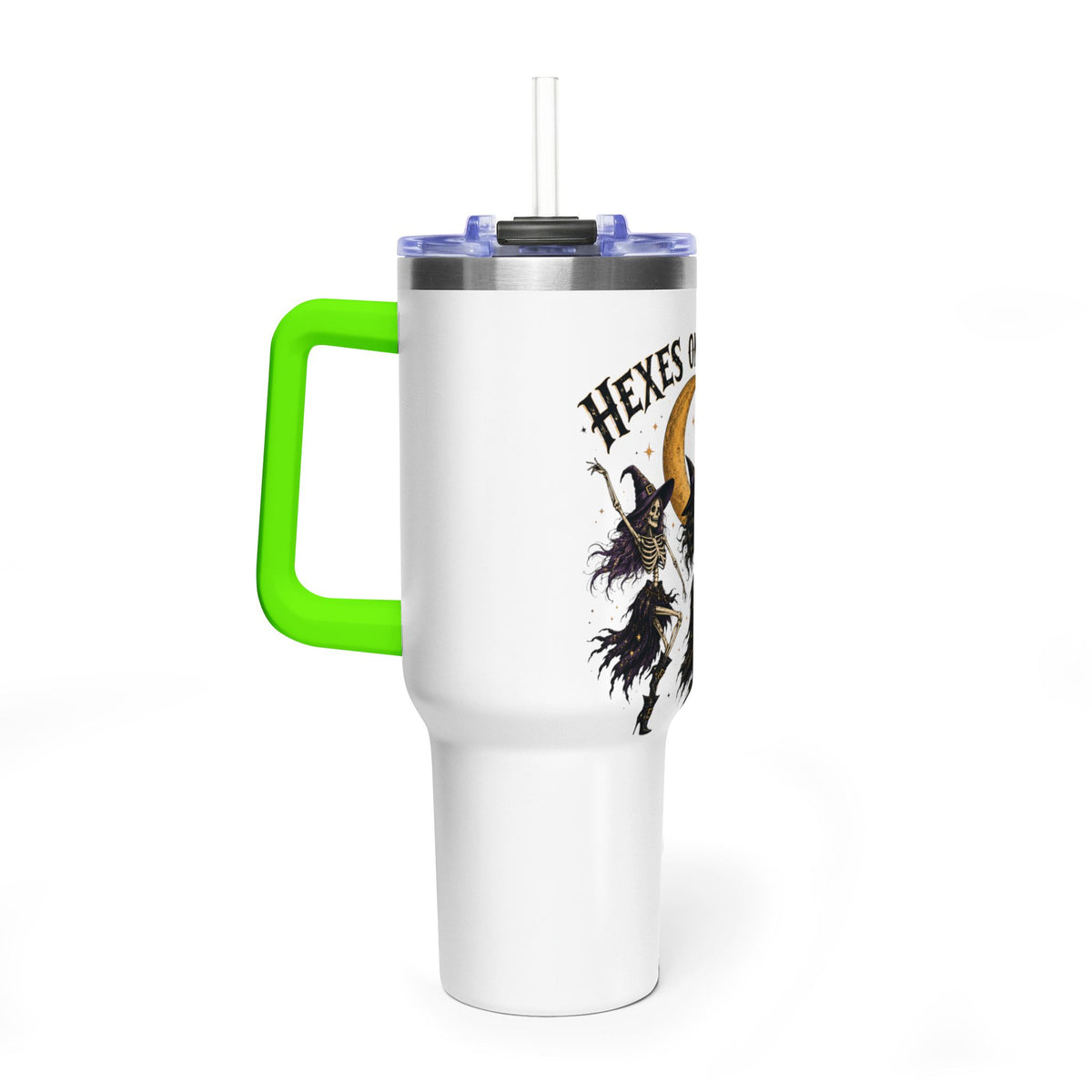 Hexes On My Exs 40oz Tumbler — Witch Moon Vacuum Insulated Travel Mug