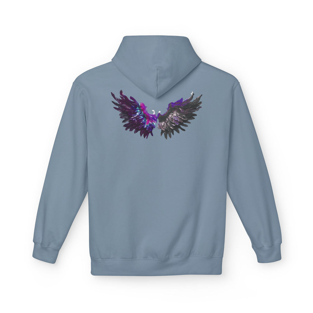 Free Spirit Hoodie — Purple Galaxy Wing Graphic Pullover