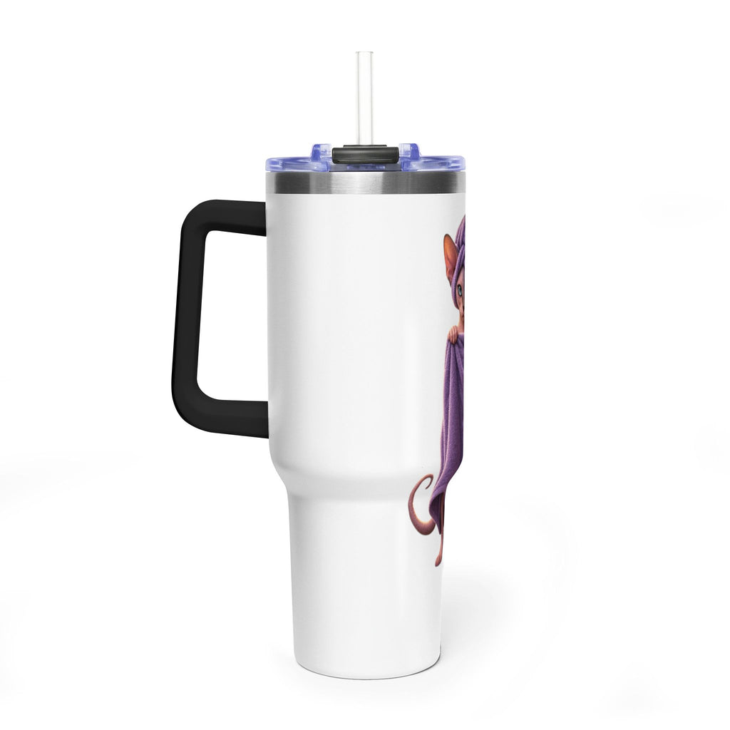 40oz Sphinx Cat Spa Tumbler — Sphynx With Towel Insulated Travel Mug