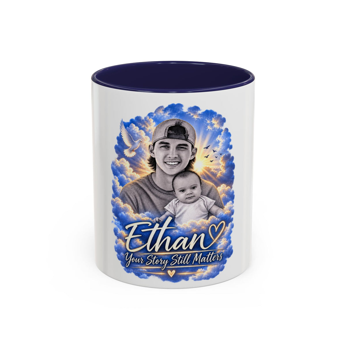Memorial Photo Coffee Mug - "Ethan" Personalized Keepsake (You Story Still Matters)