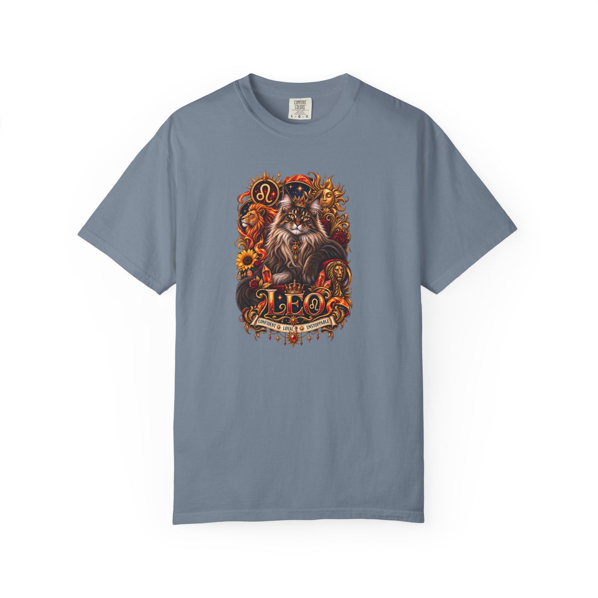 Leo Zodiac Cats T-Shirt — Maine coon Astrology Tee