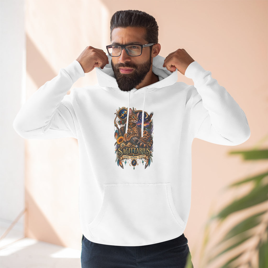 Sagittarius Bengal Zodiac Hoodie — Celestial Archer Constellation Graphic