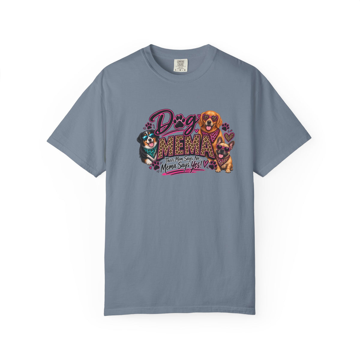 Dog Mema T-Shirt – Cute Paw Print Graphic Tee for Grandma Dog Lovers