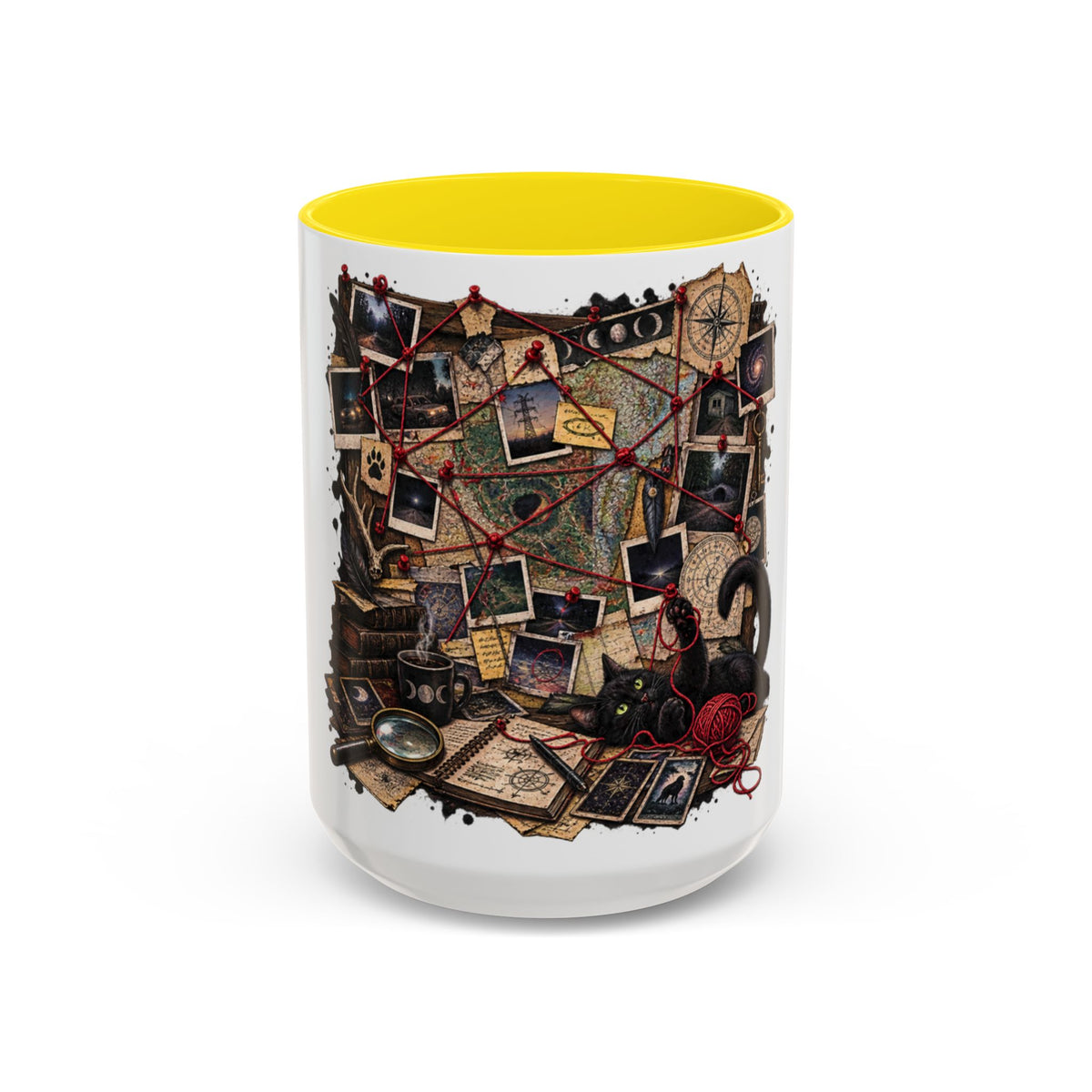 Conspiracy Board Coffee Mug — Detective Mystery Map Design (11/15oz)