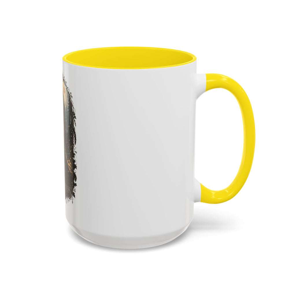 Between Worlds Accent Coffee Mug — Gothic Fantasy Witch Illustration (11/15oz)