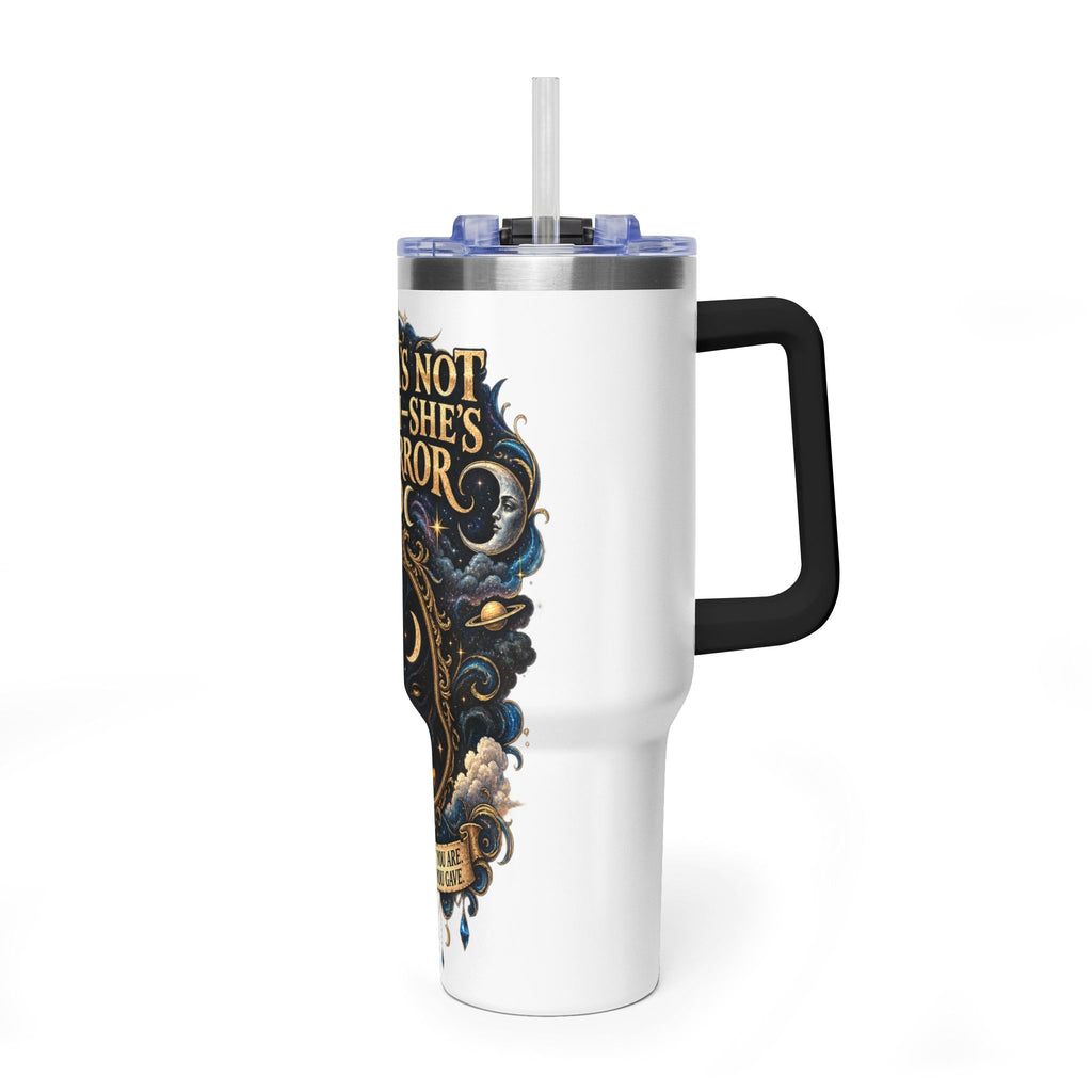 Karma Mirror 40oz Vacuum Tumbler – Celestial Sun & Moon Thermal Cup