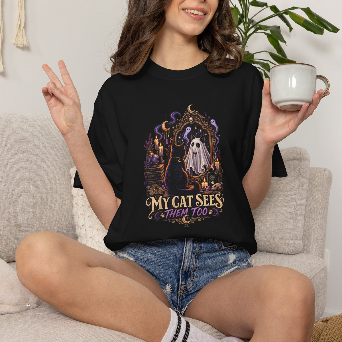 My Cat Sees Ghosts T-Shirt