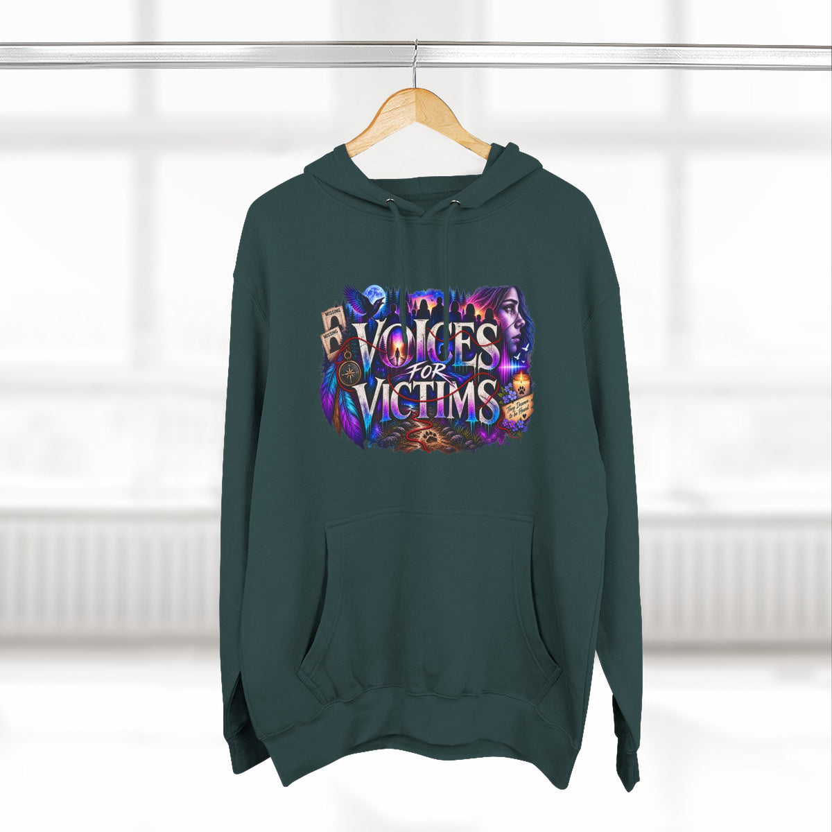 Voices for Victims Graphic Hoodie — Support & Awareness Pullover