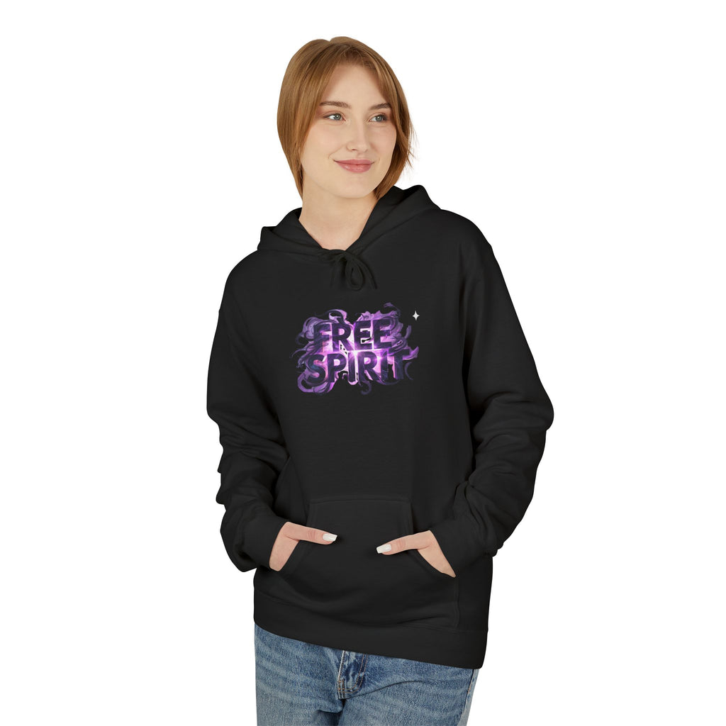 Free Spirit Hoodie — Purple Galaxy Wing Graphic Pullover