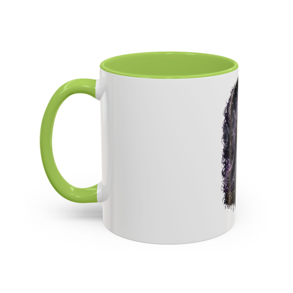 Between Worlds Accent Coffee Mug — Gothic Fantasy Witch Illustration (11/15oz)
