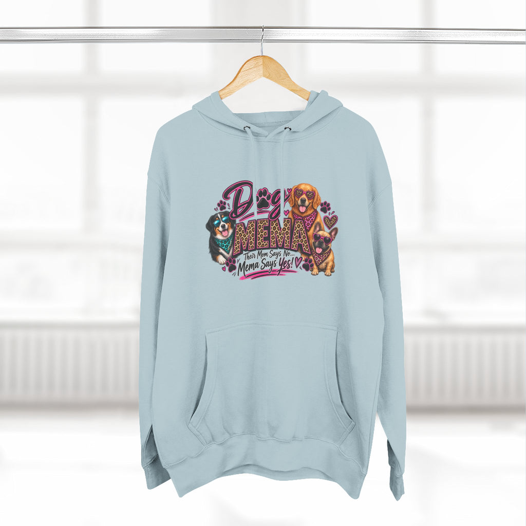 Dog Mema Hoodie — Cute Paw Print Graphic Pullover for Grandma Dog lovers