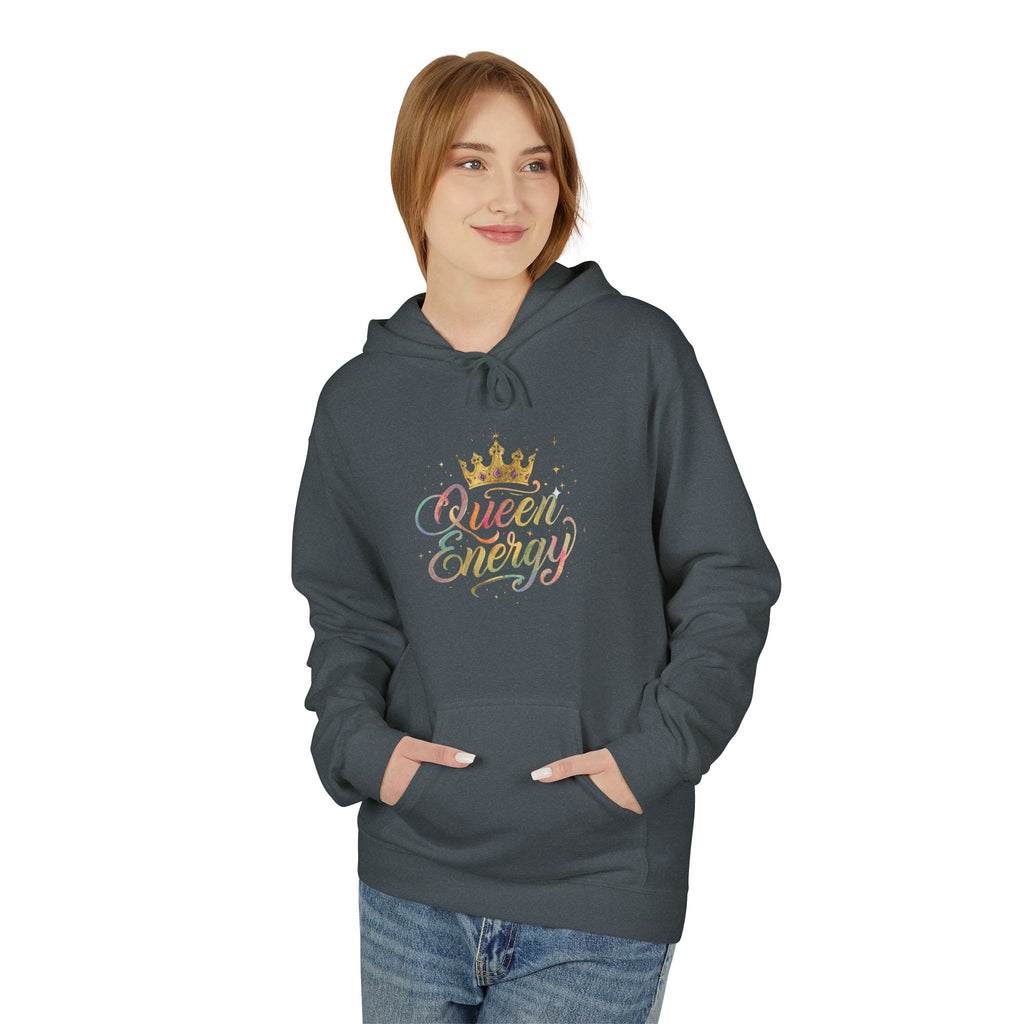 Queen Energy Hoodie – Pastel Script Crown Sweatshirt Classic