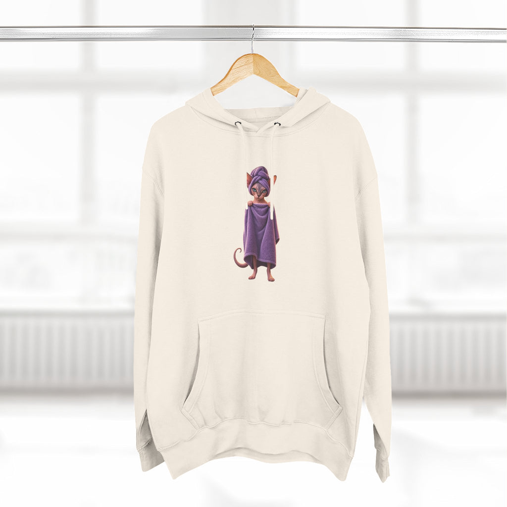 Funny Sphinx Cat fresh out of the shower hoodie