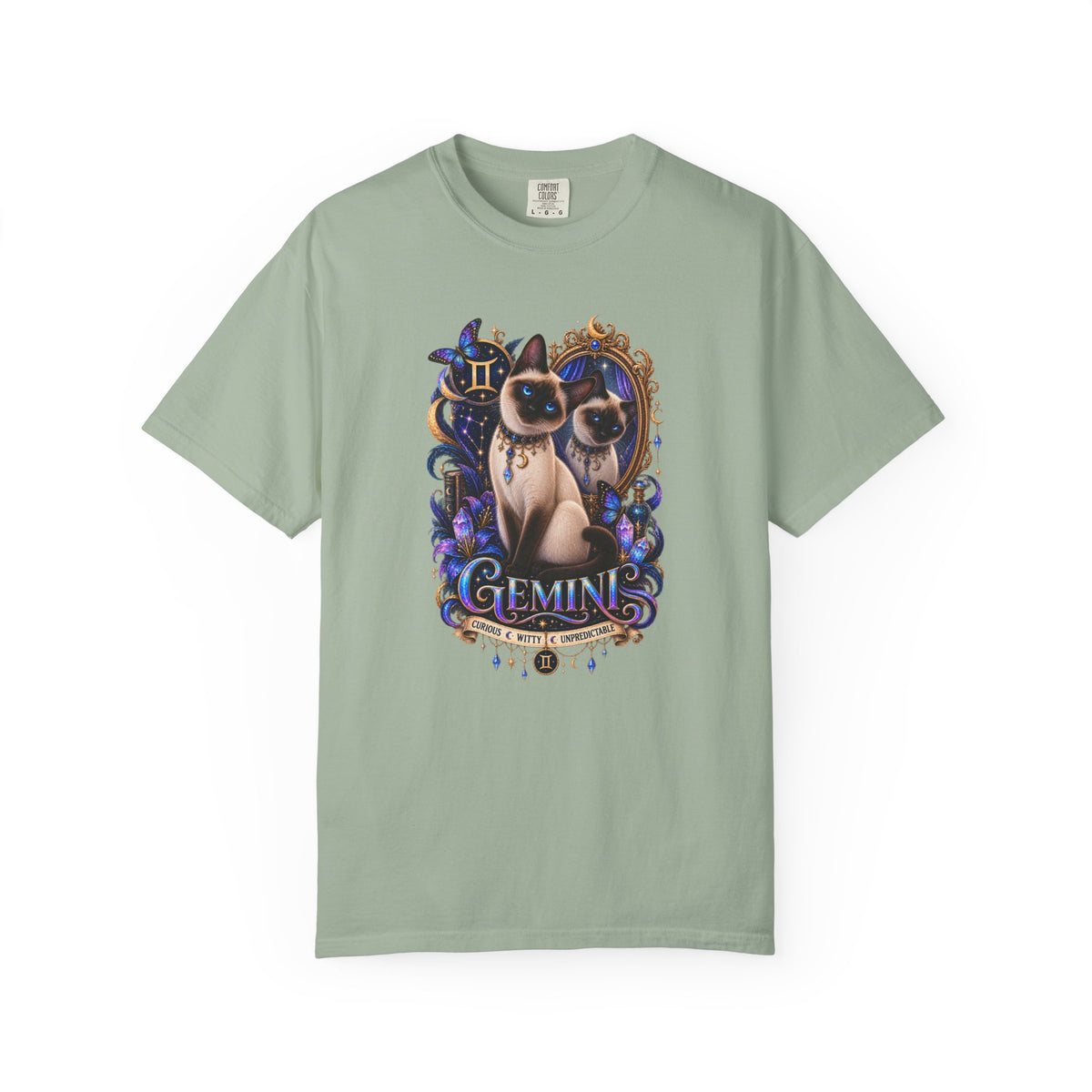 Gemini Siamese Zodiac Cats T-Shirt — Siamese Twin Astrology Tee