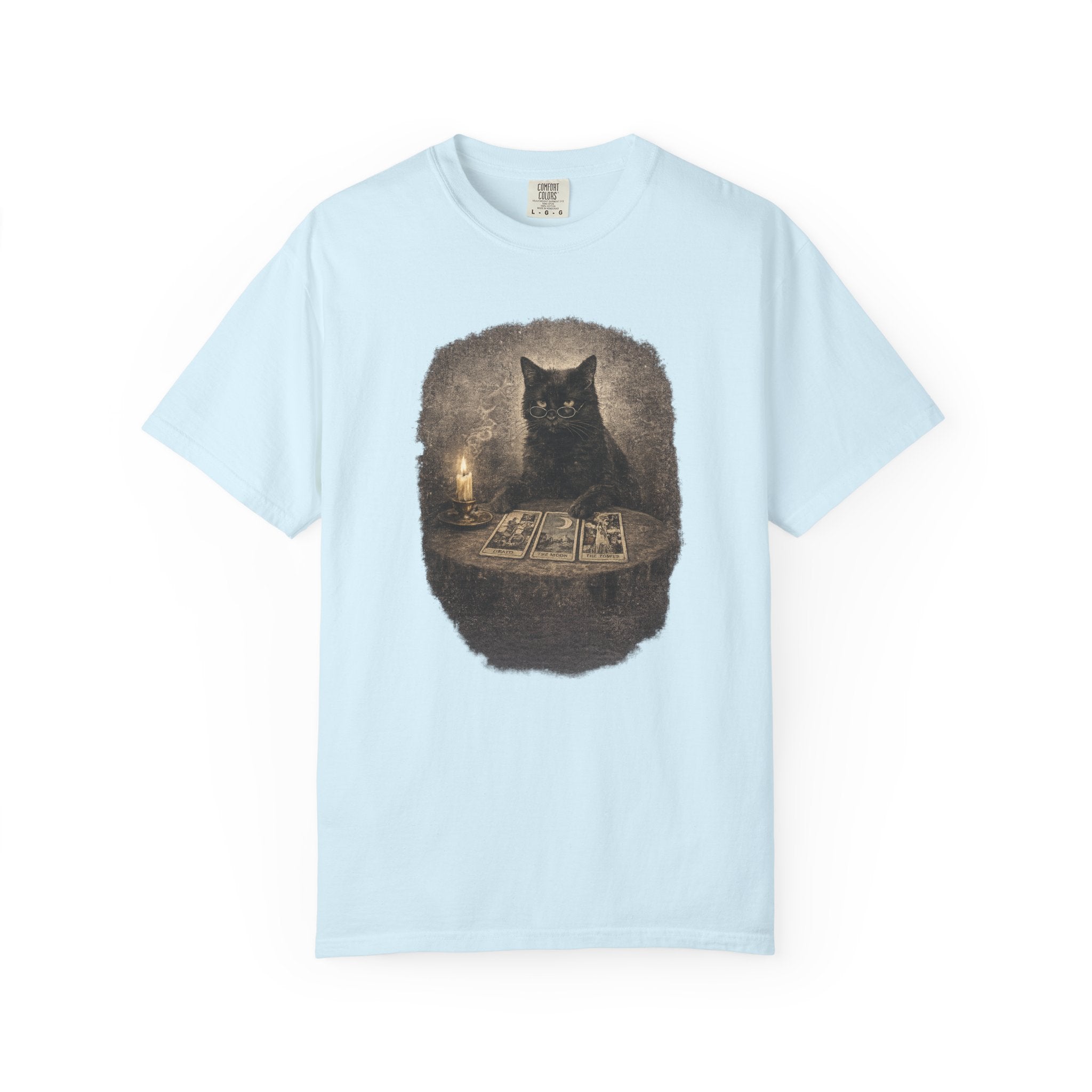 Tarot Cat T-Shirt — Black Cat Fortune Teller Graphic Tee