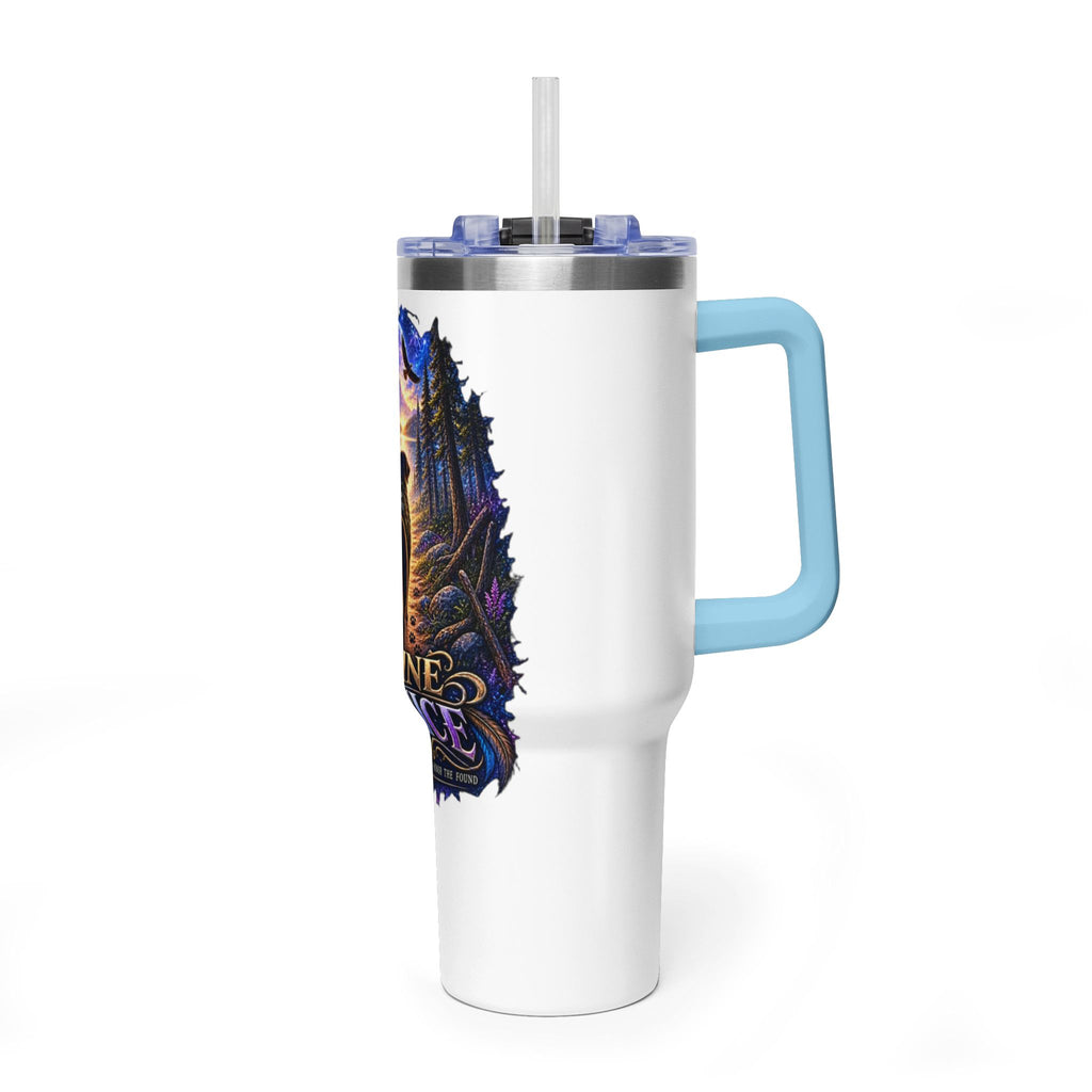 40oz Vacuum Tumbler – “Divine Justice” Support the mission