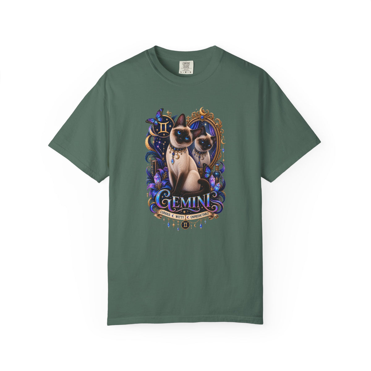 Gemini Siamese Zodiac Cats T-Shirt — Siamese Twin Astrology Tee