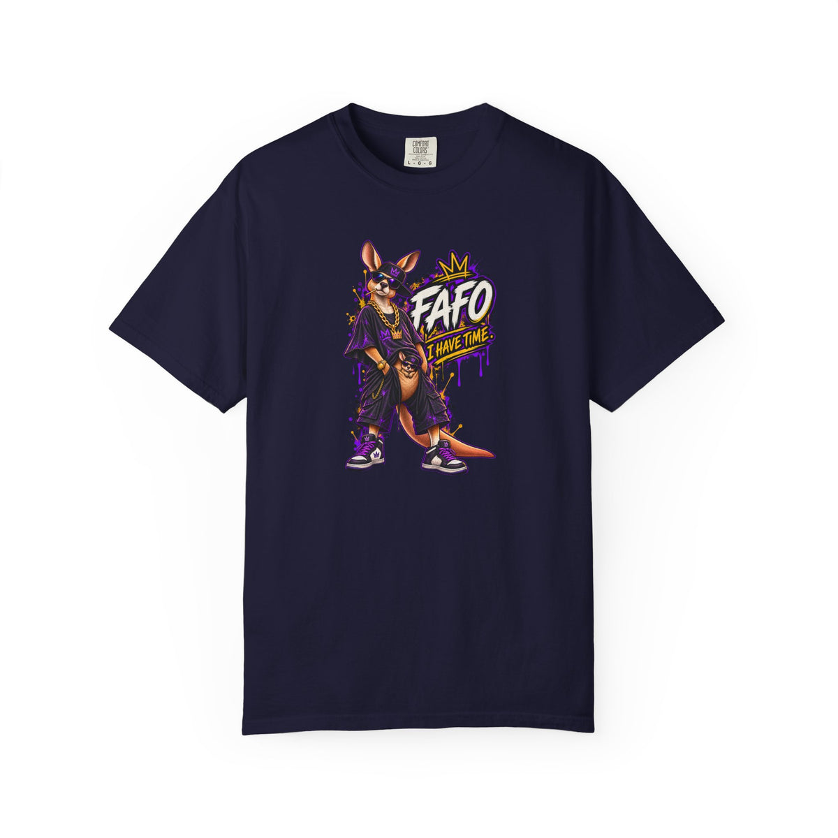 FAFO Kangaroo Graphic T-Shirt — Streetwear Retro Animal Design