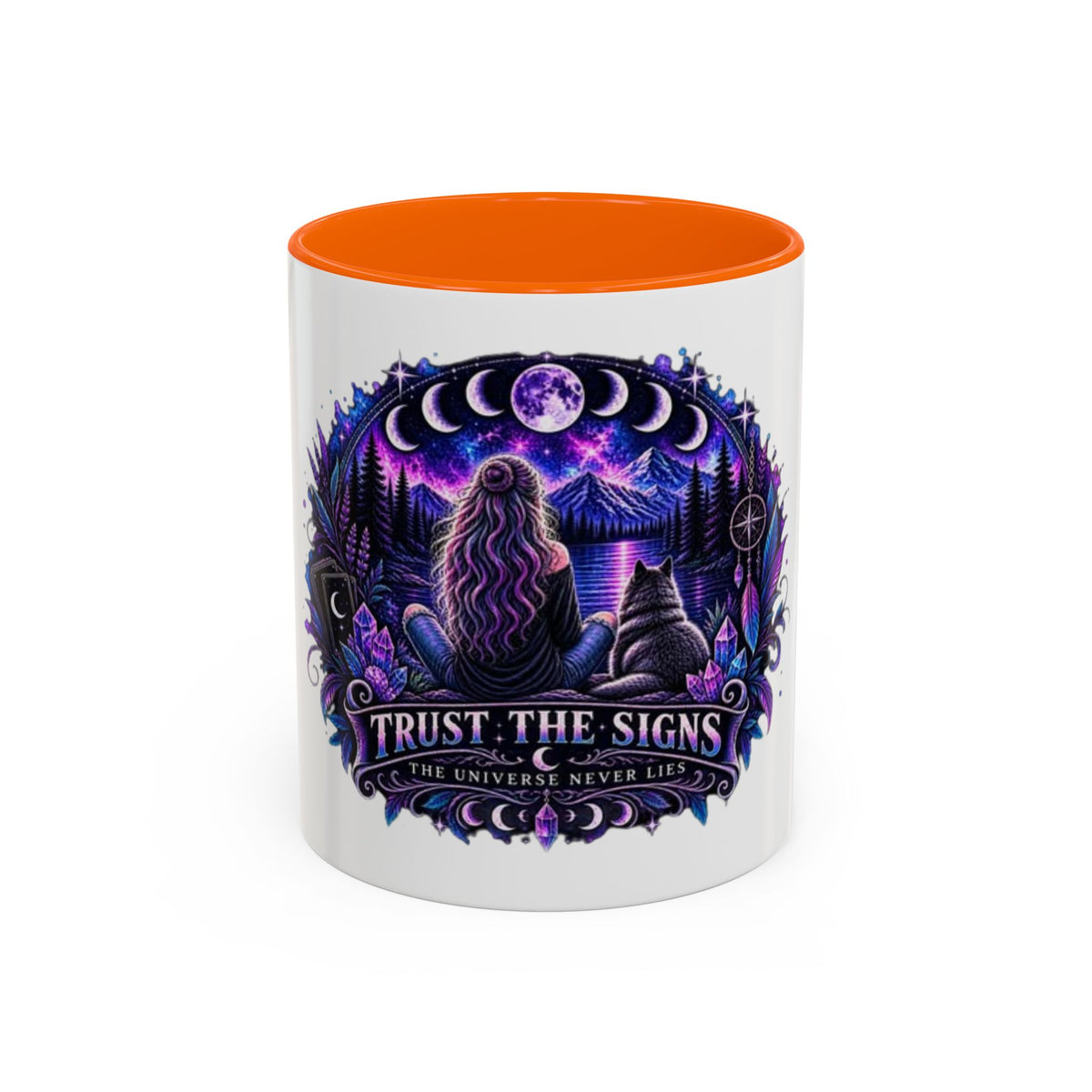 Mystic Moon Coffee Mug — "Trust the Signs" Night Sky Design