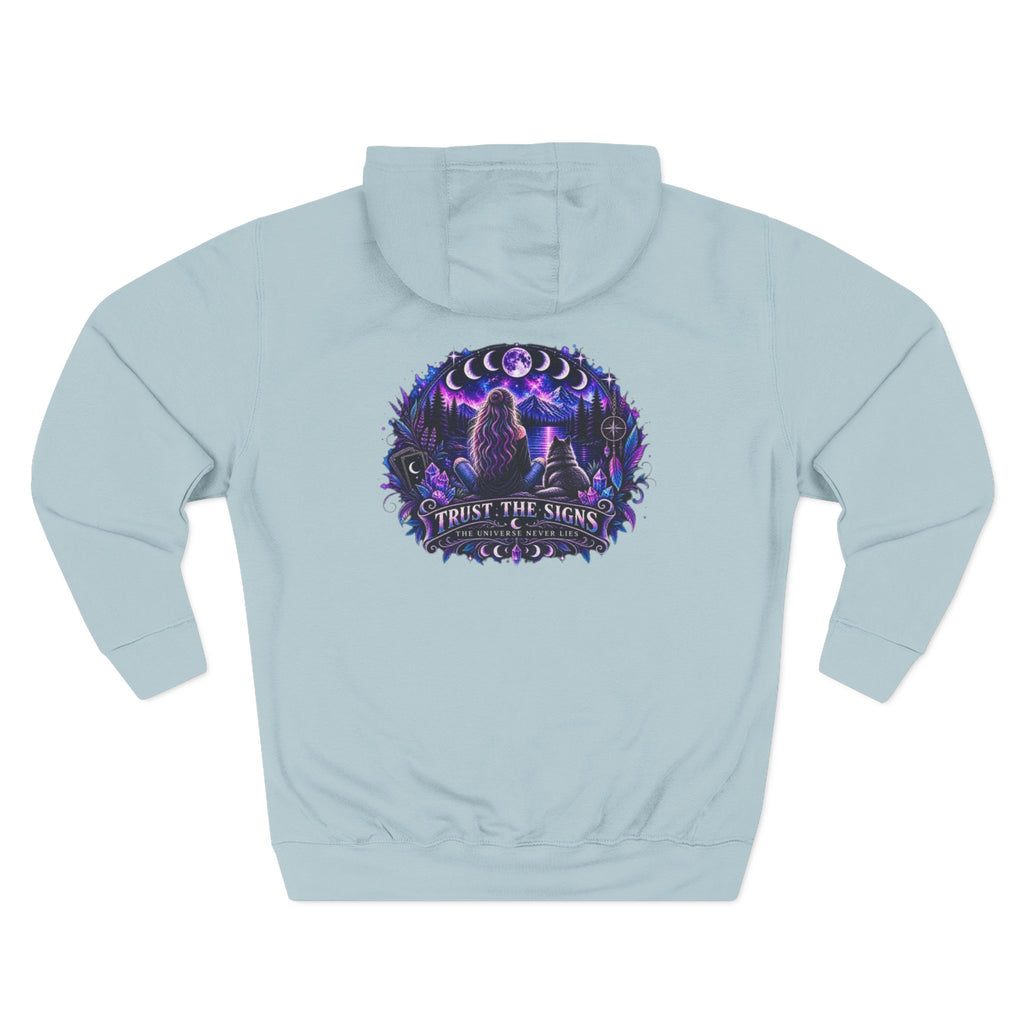 Mystic Moon Hoodie — "Trust the Signs" Celestial Fleece Pullover