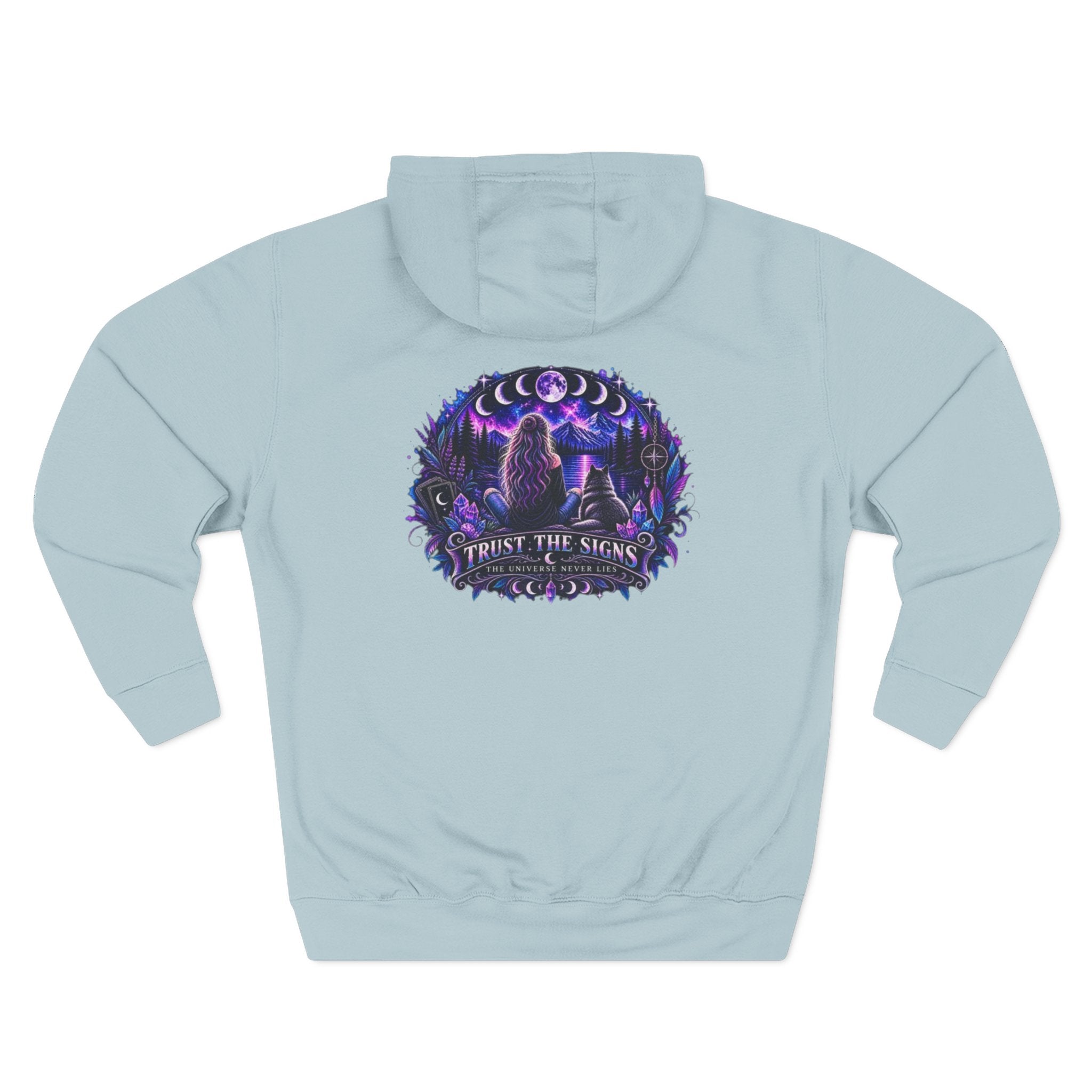 Mystic Moon Hoodie — "Trust the Signs" Celestial Fleece Pullover