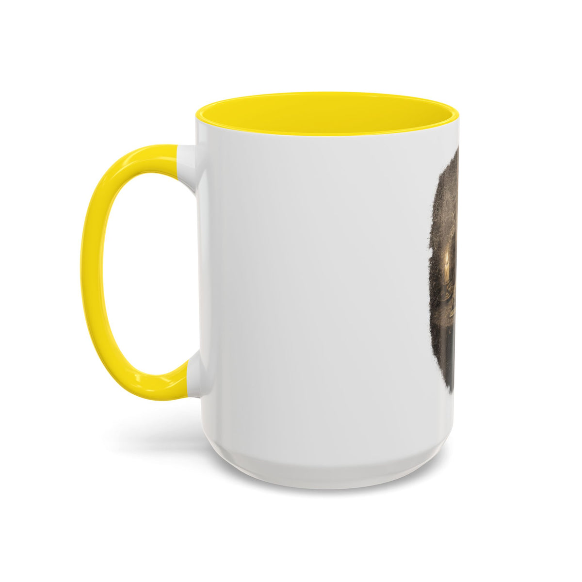 Tarot Cat Accent Coffee Mug — Witchy Black Cat with Tarot Cards