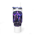 40oz Vacuum Tumbler – 'Trust the Signs' Moonlit Forest Design