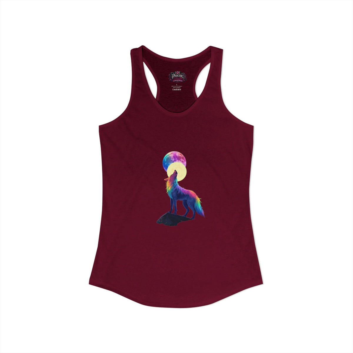 Rainbow Wolf Tank Top | Women's Racerback
