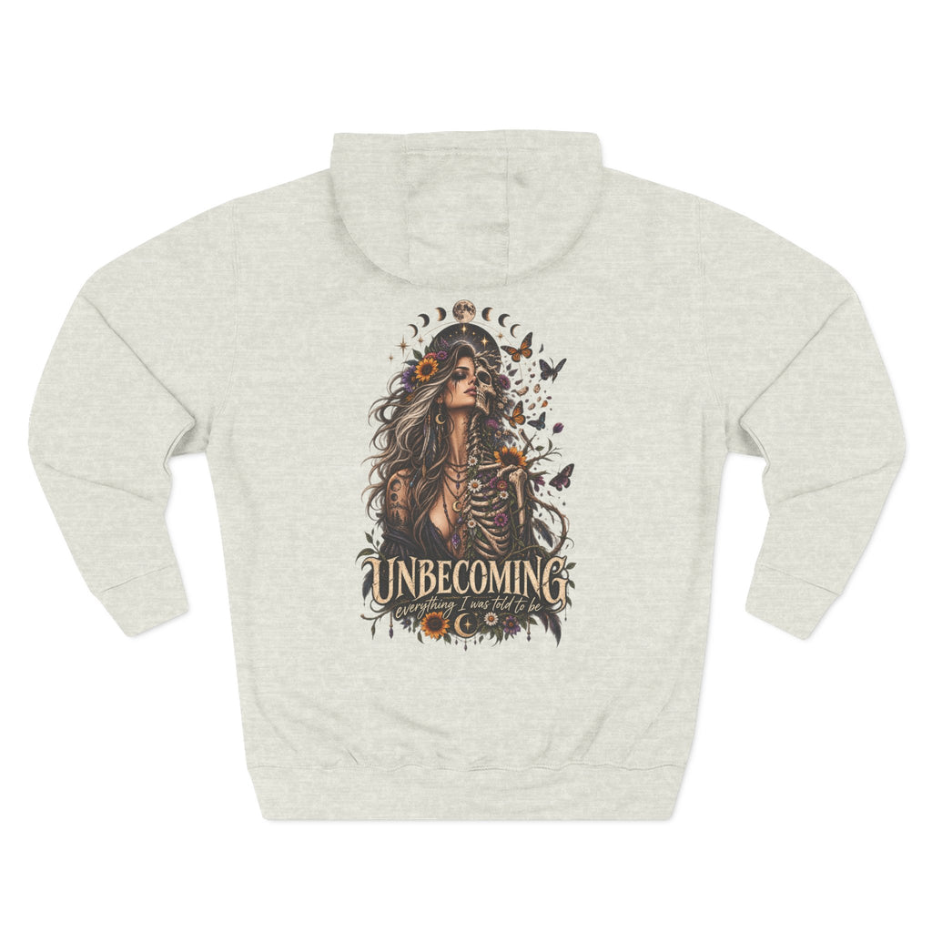 Unbecoming Skeleton floral Hoodie- Enpowerment hoodie