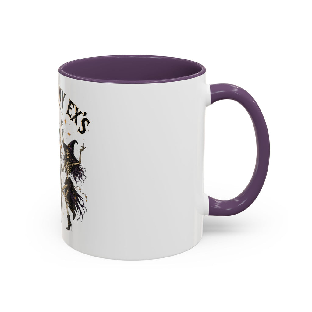 Hexes on My Ex's Witch Coffee Mug — Funny Halloween Accent Mug (11/15oz)