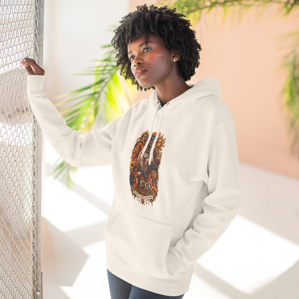 Leo Maine Coon Zodiac Hoodie — Mystical Celestial Cat Astrology Design