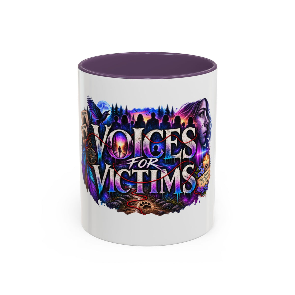 Voices for Victims Accent Coffee Mug – Advocacy & Support Ceramic Mug (11/15oz)